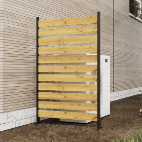 Goodyo 72.8"H x 38.5"W(1 Panel) Cedar Wood Privacy Screen, Outdoor Privacy Walls, Privacy Wood Fence for Pool Equipment Enclosure