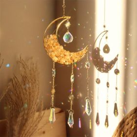 1pc Rainbow Maker Crystal Suncatcher - Enhance Your Home Decor with Aquamarine, Amethyst, and Obsidian - Perfect for Garden, Yard, Bedroom, Balco (Color: Topaz)