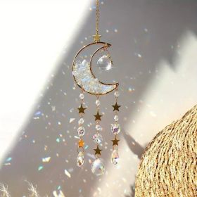 1pc Rainbow Maker Crystal Suncatcher - Enhance Your Home Decor with Aquamarine, Amethyst, and Obsidian - Perfect for Garden, Yard, Bedroom, Balco (Color: 2.76inchMOON  Egg White)