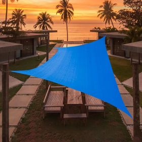 Artpuch Custom Size Sky Blue Sun Shade Sail Triangle Canopy 185 GSM Durable Fabric UV Block Awning for Outdoor Patio Garden Backyard (Customized (Color: Sky Blue, size: 07'x11')